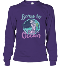 Load image into Gallery viewer, Disney Moana Born To Be In The Ocean Painted Long Sleeve T-Shirt
