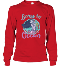 Load image into Gallery viewer, Disney Moana Born To Be In The Ocean Painted Long Sleeve T-Shirt
