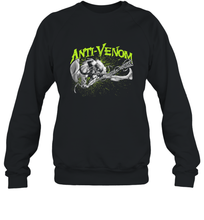 Load image into Gallery viewer, Marvel Anti Venom Green Splatter Web Swing Action Shot Crewneck Sweatshirt
