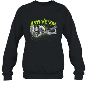 Marvel Anti Venom Green Splatter Web Swing Action Shot Crewneck Sweatshirt