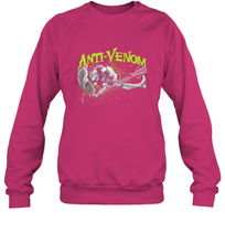 Load image into Gallery viewer, Marvel Anti Venom Green Splatter Web Swing Action Shot Crewneck Sweatshirt
