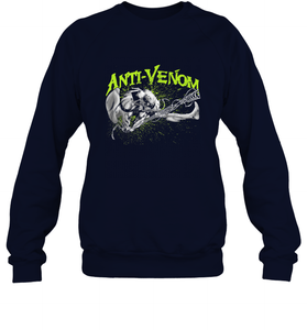 Marvel Anti Venom Green Splatter Web Swing Action Shot Crewneck Sweatshirt