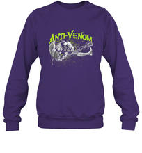 Load image into Gallery viewer, Marvel Anti Venom Green Splatter Web Swing Action Shot Crewneck Sweatshirt
