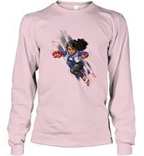 Load image into Gallery viewer, Marvel Rising Secret Warriors Miss America Action Pose Long Sleeve T-Shirt
