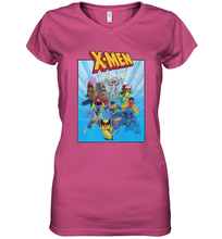 Load image into Gallery viewer, Marvel X Men Animated Series Poster Retro 90s Women's V-Neck T-Shirt
