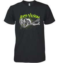 Load image into Gallery viewer, Marvel Anti Venom Green Splatter Web Swing Action Shot Men's Premium T-Shirt
