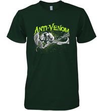 Load image into Gallery viewer, Marvel Anti Venom Green Splatter Web Swing Action Shot Men's Premium T-Shirt
