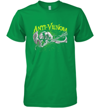 Load image into Gallery viewer, Marvel Anti Venom Green Splatter Web Swing Action Shot Men's Premium T-Shirt
