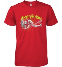 Load image into Gallery viewer, Marvel Anti Venom Green Splatter Web Swing Action Shot Men's Premium T-Shirt

