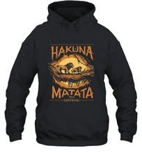 Load image into Gallery viewer, Disney The Lion King Live Action Hakuna Matata Sunset Poster Hooded Sweatshirt
