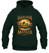 Load image into Gallery viewer, Disney The Lion King Live Action Hakuna Matata Sunset Poster Hooded Sweatshirt
