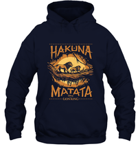 Load image into Gallery viewer, Disney The Lion King Live Action Hakuna Matata Sunset Poster Hooded Sweatshirt
