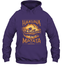 Load image into Gallery viewer, Disney The Lion King Live Action Hakuna Matata Sunset Poster Hooded Sweatshirt
