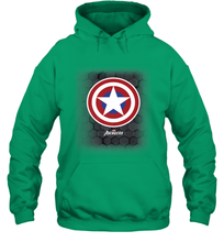 Load image into Gallery viewer, Marvel Gamerverse Captain America Symbol Hexagon Background Hooded Sweatshirt
