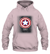 Load image into Gallery viewer, Marvel Gamerverse Captain America Symbol Hexagon Background Hooded Sweatshirt
