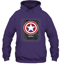 Load image into Gallery viewer, Marvel Gamerverse Captain America Symbol Hexagon Background Hooded Sweatshirt
