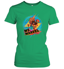 Load image into Gallery viewer, Marvel Rising Secret Warriors Ms. Marvel Portrait Logo Women's T-Shirt
