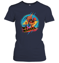 Load image into Gallery viewer, Marvel Rising Secret Warriors Ms. Marvel Portrait Logo Women's T-Shirt
