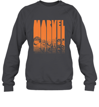 Load image into Gallery viewer, Marvel Avengers Halloween Logo Character Stencil Crewneck Sweatshirt
