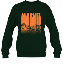 Load image into Gallery viewer, Marvel Avengers Halloween Logo Character Stencil Crewneck Sweatshirt
