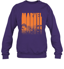 Load image into Gallery viewer, Marvel Avengers Halloween Logo Character Stencil Crewneck Sweatshirt
