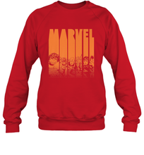 Load image into Gallery viewer, Marvel Avengers Halloween Logo Character Stencil Crewneck Sweatshirt
