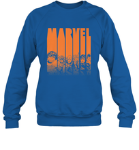 Load image into Gallery viewer, Marvel Avengers Halloween Logo Character Stencil Crewneck Sweatshirt
