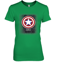 Load image into Gallery viewer, Marvel Gamerverse Captain America Symbol Hexagon Background Women's Premium T-Shirt

