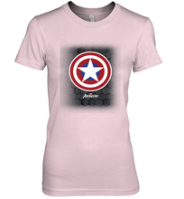 Load image into Gallery viewer, Marvel Gamerverse Captain America Symbol Hexagon Background Women's Premium T-Shirt
