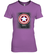Load image into Gallery viewer, Marvel Gamerverse Captain America Symbol Hexagon Background Women's Premium T-Shirt
