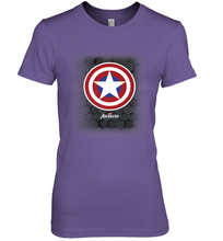 Load image into Gallery viewer, Marvel Gamerverse Captain America Symbol Hexagon Background Women's Premium T-Shirt
