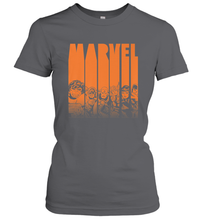 Load image into Gallery viewer, Marvel Avengers Halloween Logo Character Stencil Women's T-Shirt
