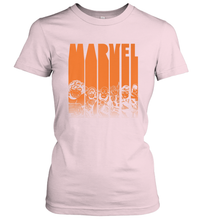 Load image into Gallery viewer, Marvel Avengers Halloween Logo Character Stencil Women's T-Shirt
