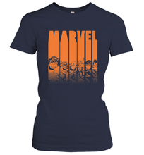 Load image into Gallery viewer, Marvel Avengers Halloween Logo Character Stencil Women's T-Shirt
