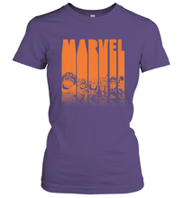 Load image into Gallery viewer, Marvel Avengers Halloween Logo Character Stencil Women's T-Shirt
