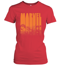 Load image into Gallery viewer, Marvel Avengers Halloween Logo Character Stencil Women's T-Shirt
