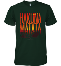 Load image into Gallery viewer, Disney Lion King Hakuna Matata Sunset Fill Trio Logo Men's Premium T-Shirt
