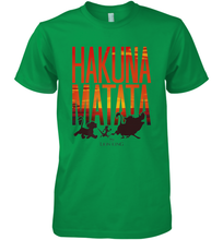 Load image into Gallery viewer, Disney Lion King Hakuna Matata Sunset Fill Trio Logo Men's Premium T-Shirt
