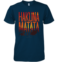Load image into Gallery viewer, Disney Lion King Hakuna Matata Sunset Fill Trio Logo Men's Premium T-Shirt
