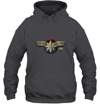 Load image into Gallery viewer, Marvel Captain Marvel Movie Chest Symbol Hooded Sweatshirt

