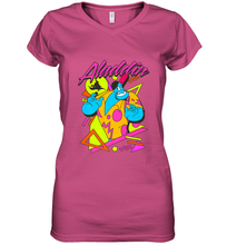 Load image into Gallery viewer, Disney Aladdin Genie In A Shirt Retro Abstract Women's V-Neck T-Shirt
