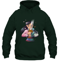 Load image into Gallery viewer, Disney Mulan Anime Half Girl Half Warrior Hooded Sweatshirt
