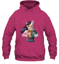 Load image into Gallery viewer, Disney Mulan Anime Half Girl Half Warrior Hooded Sweatshirt
