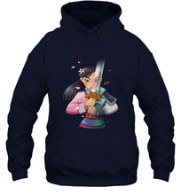 Load image into Gallery viewer, Disney Mulan Anime Half Girl Half Warrior Hooded Sweatshirt
