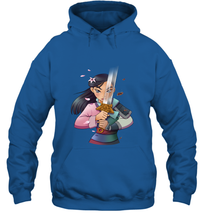 Load image into Gallery viewer, Disney Mulan Anime Half Girl Half Warrior Hooded Sweatshirt
