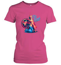 Load image into Gallery viewer, Marvel Captain Marvel Fly High Goose Cat Women's T-Shirt
