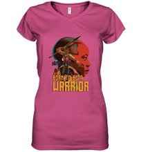 Load image into Gallery viewer, Marvel Black Panther Movie Okoye Profile Women's V-Neck T-Shirt
