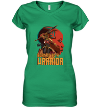Load image into Gallery viewer, Marvel Black Panther Movie Okoye Profile Women's V-Neck T-Shirt
