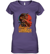 Load image into Gallery viewer, Marvel Black Panther Movie Okoye Profile Women's V-Neck T-Shirt

