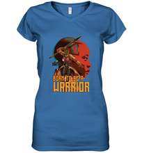 Load image into Gallery viewer, Marvel Black Panther Movie Okoye Profile Women's V-Neck T-Shirt
